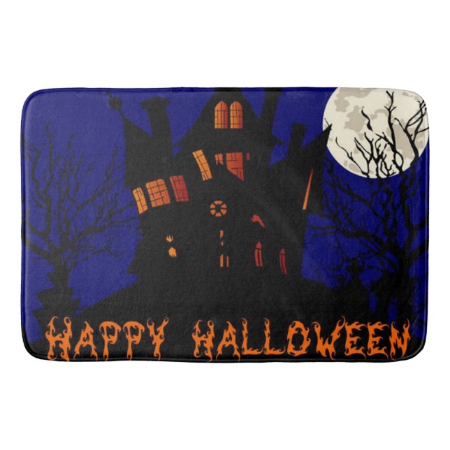 Happy Halloween Spuk House Badematte (Vorderseite)