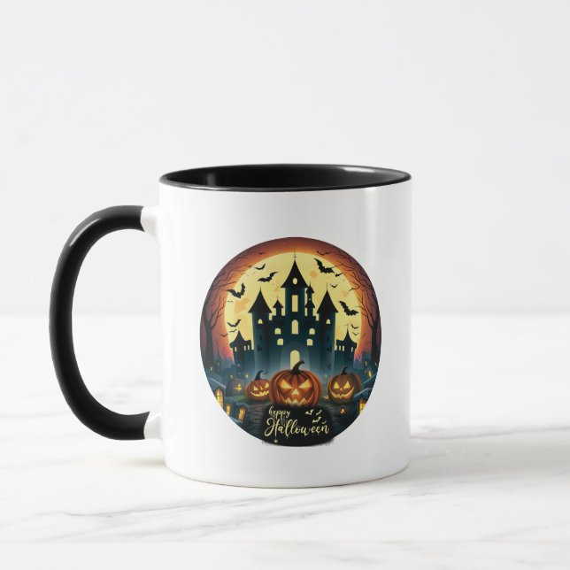 Happy Halloween Spuk House Halloween Tasse (Links)