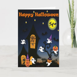 Happy Halloween Spuk House Karte