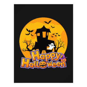 Happy Halloween Spuk House Moon Fotodruck