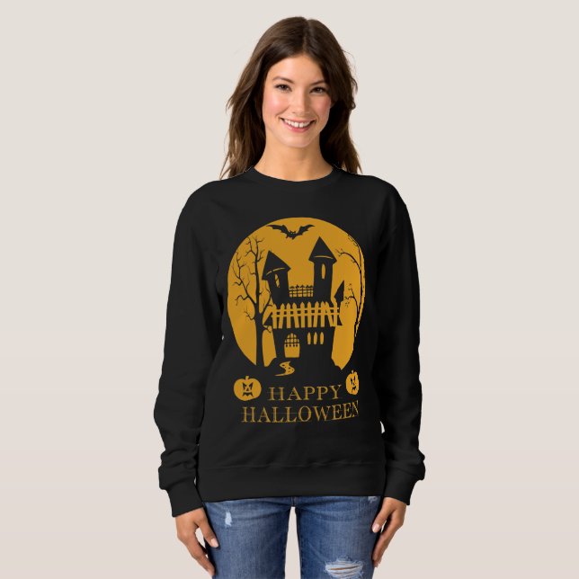 Happy Halloween Spuk House Sweatshirt (Vorne ganz)