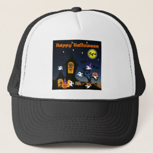 Happy Halloween Spuk House Truckerkappe