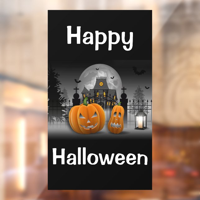 Happy Halloween Spuk House und Jack-o-Laternen Fensteraufkleber (Blatt 2)