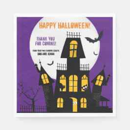 Happy Halloween Spuk House Vampire Bat Napkin Serviette