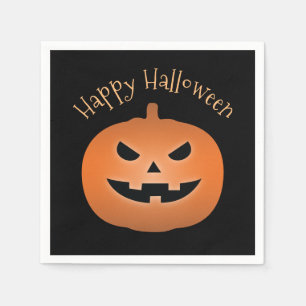 Happy Halloween Spuk Kürbislaterne Pumpkin Serviette