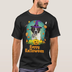 Happy Halloween St Bernard Dog Pumpkin Hexenhund G T-Shirt