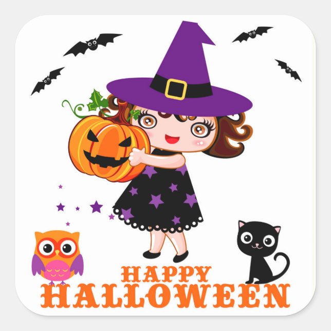 Happy Halloween Sticker (Vorderseite)