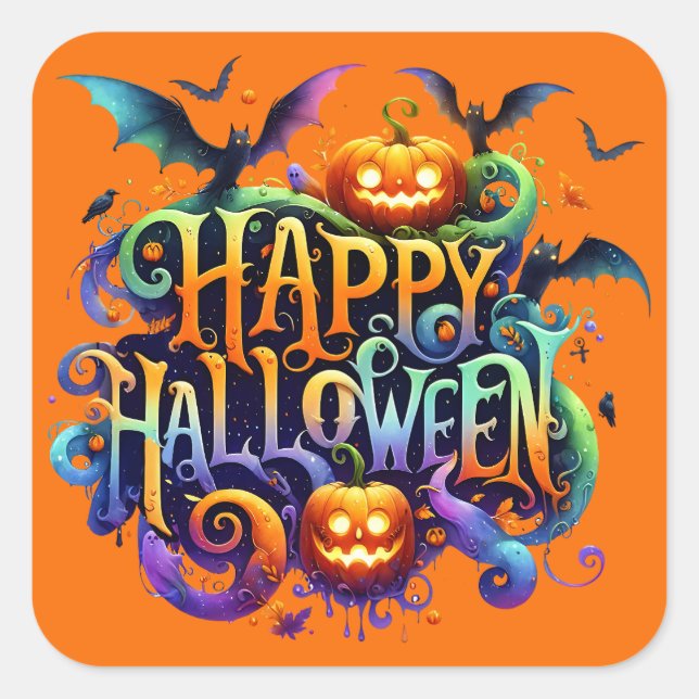 Happy Halloween Sticker (Vorderseite)