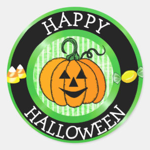 Happy Halloween Sticker Citrouille & Candy