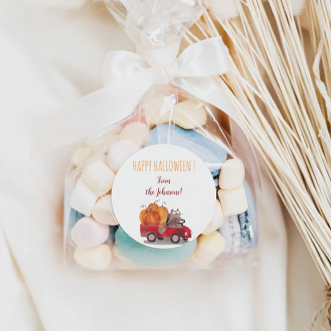 Happy Halloween Sticker pour Bonbons & Cookies Sac (Créateur téléchargé)