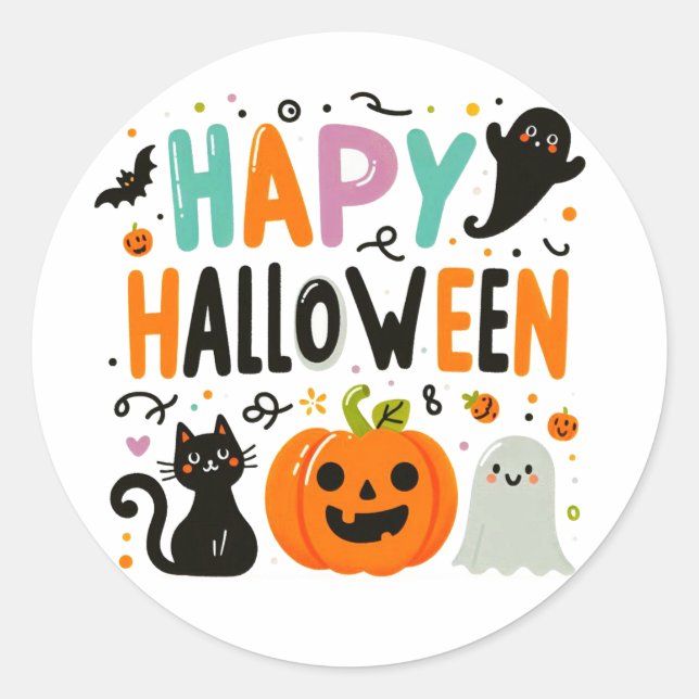Happy Halloween Stickers (Vorderseite)