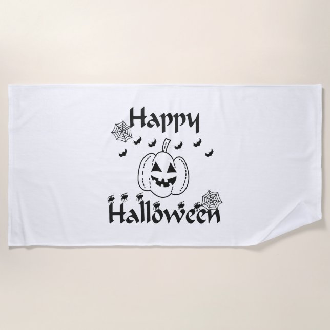 Happy Halloween Strandtuch (Vorderseite)