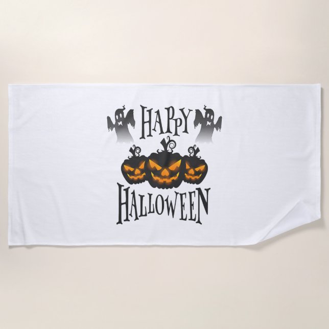 Happy Halloween Strandtuch (Vorderseite)
