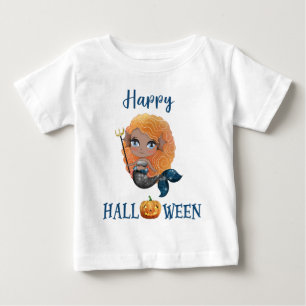 Happy Halloween T - Shirt Girl Baby Mermaid T - Sh