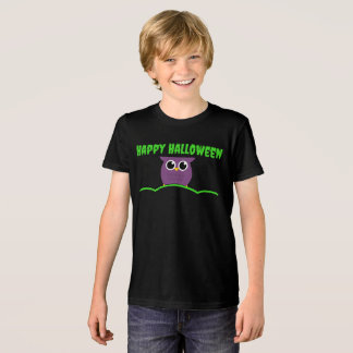 Happy Halloween T - Shirt mit Niedlichem Owl