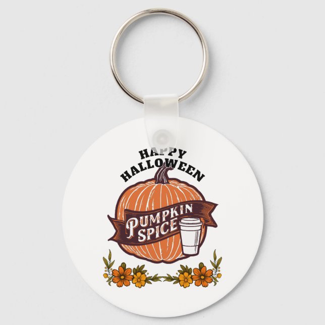 Happy Halloween T - Shirt Schlüsselanhänger (Vorderseite)