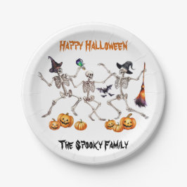 Happy Halloween Tanzskelette Pappteller