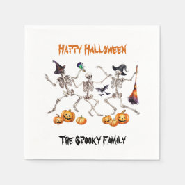 Happy Halloween Tanzskelette Serviette