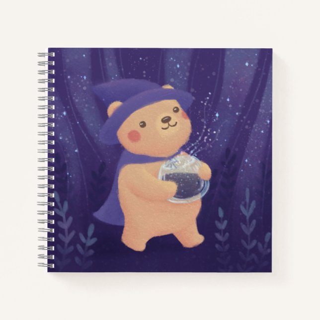 Happy Halloween: Teddy the Witch Illustration Notizbuch (Vorderseite)