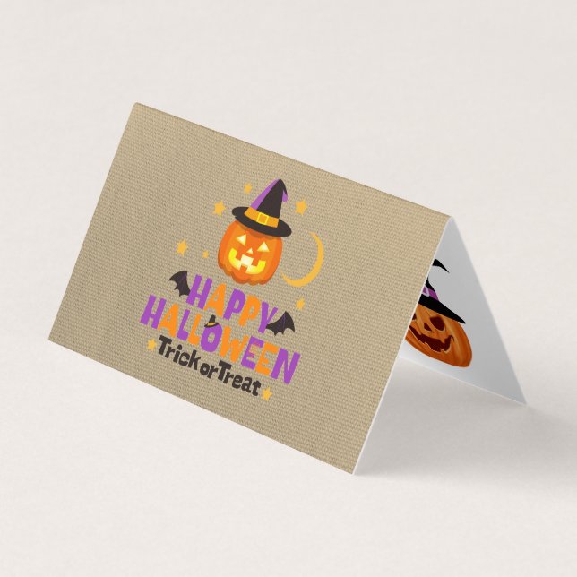 Happy Halloween Tiny Cards Trick oder Treat Visitenkarten (Vorderseite)