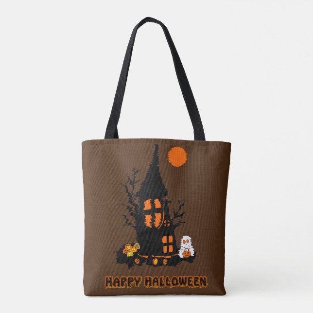 Happy Halloween Tote Bag Tasche (Rückseite)