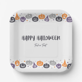 Happy Halloween Trick oder Leckerbissen Pappteller