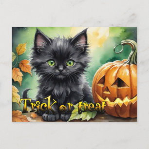 Happy Halloween Trick oder Leckereien Feiertagspostkarte