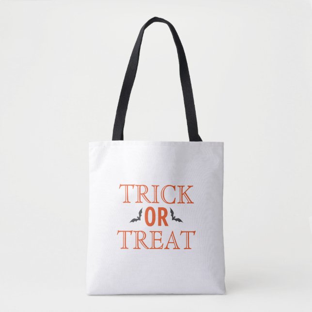 Happy Halloween Trick oder Treat Bats Tasche (Vorderseite)
