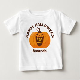 Happy Halloween Trick oder Treat Orange Pumpkin Baby T-shirt