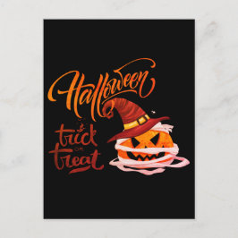 Happy Halloween Trick oder Treat Pumpkin Postkarte