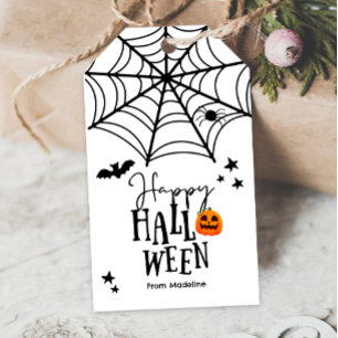 Happy Halloween Trick oder Treat Spiderweb Spooky Geschenkanhänger