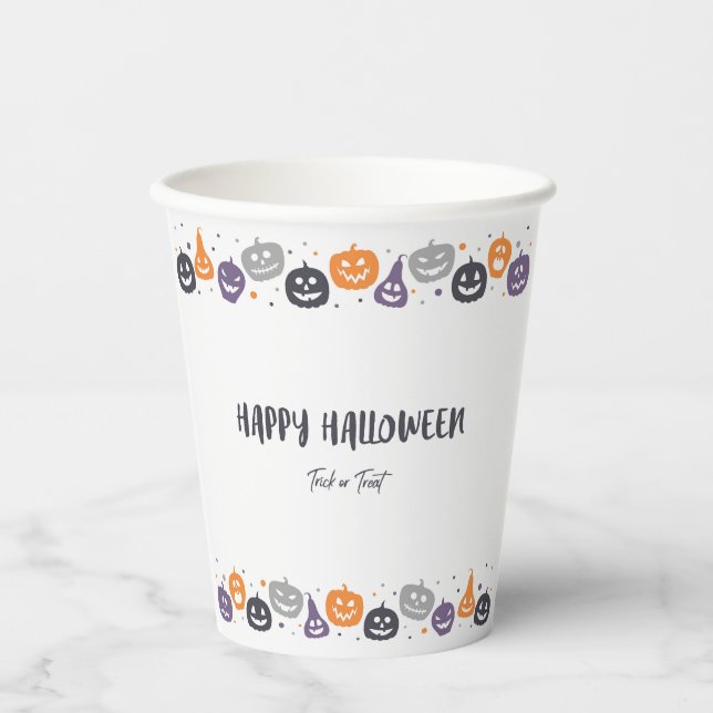 Happy halloween trick or treat pappbecher (Vorderseite)
