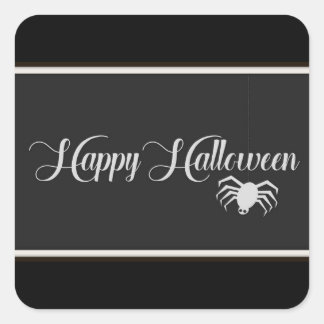 Happy Halloween Typografie Quadratischer Aufkleber