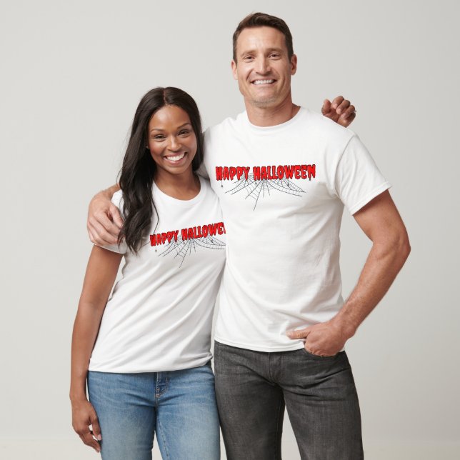 Happy Halloween Typografie Unisex T-Shirt (Unisex)