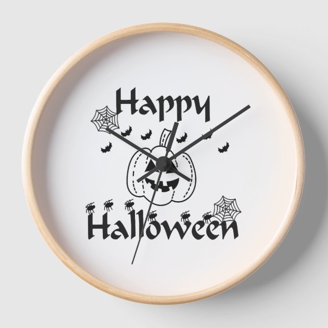 Happy Halloween Uhr (Vorderseite)