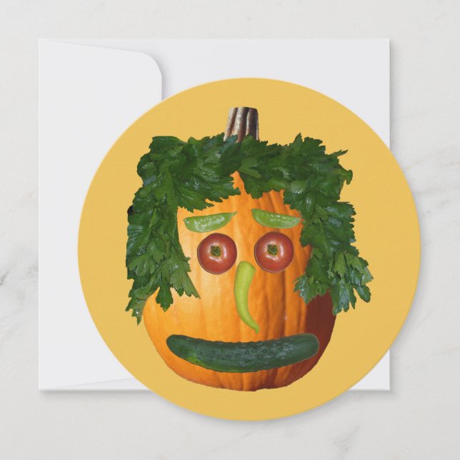 Happy Halloween - Uncut Pumpkin Einladungen (Vorderseite)