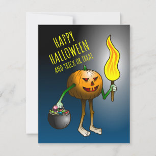 Happy Halloween und Trick oder Treat Card Mitteilungskarte