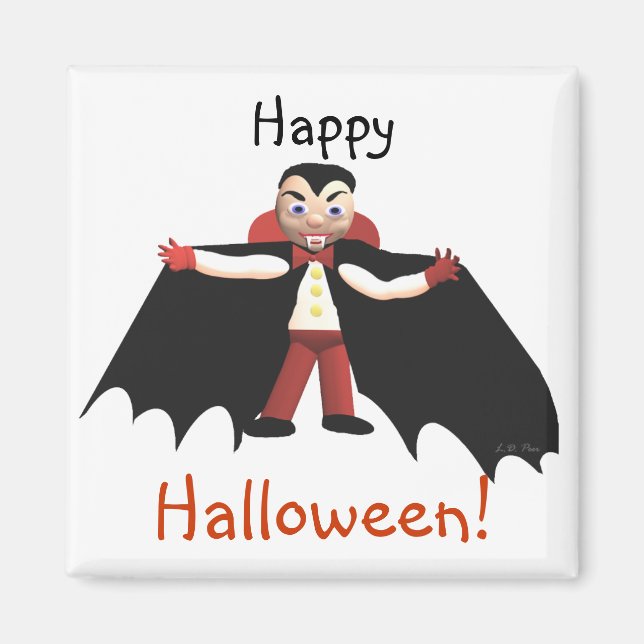 Happy Halloween Vampire Magnet (Vorne)