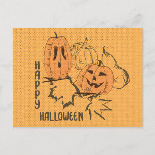Happy Halloween Vintage Einladung Postkarte