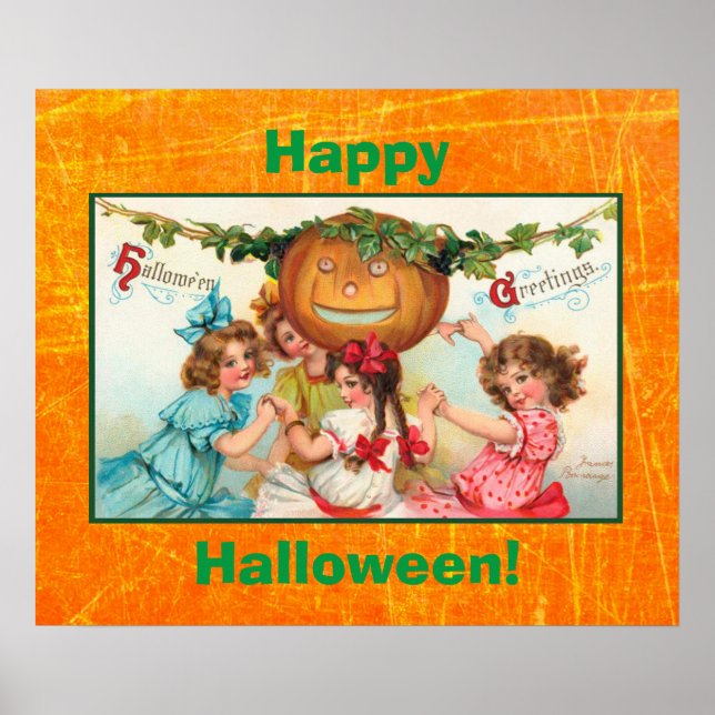 Happy Halloween Vintage Poster (Vorne)