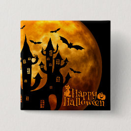 Happy Halloween (Vollmond) Button