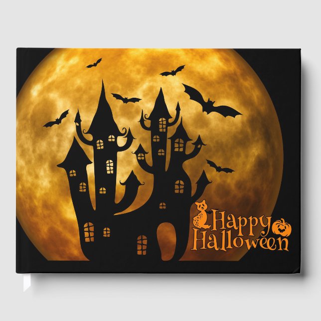 Happy Halloween (Vollmond) Gästebuch (Vorderseite)