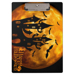 Happy Halloween (Vollmond) Klemmbrett