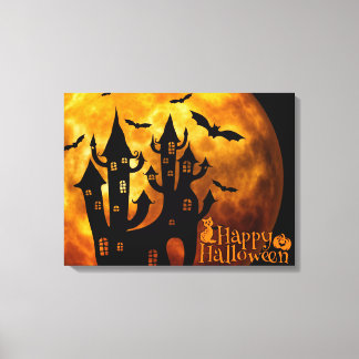 Happy Halloween (Vollmond) Leinwanddruck