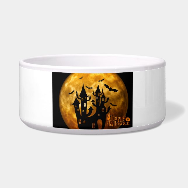 Happy Halloween (Vollmond) Napf (Vorderseite)