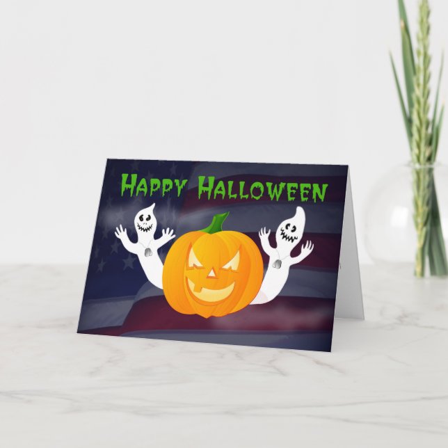 Happy Halloween von Across the Miles Militär Karte (Vorderseite)