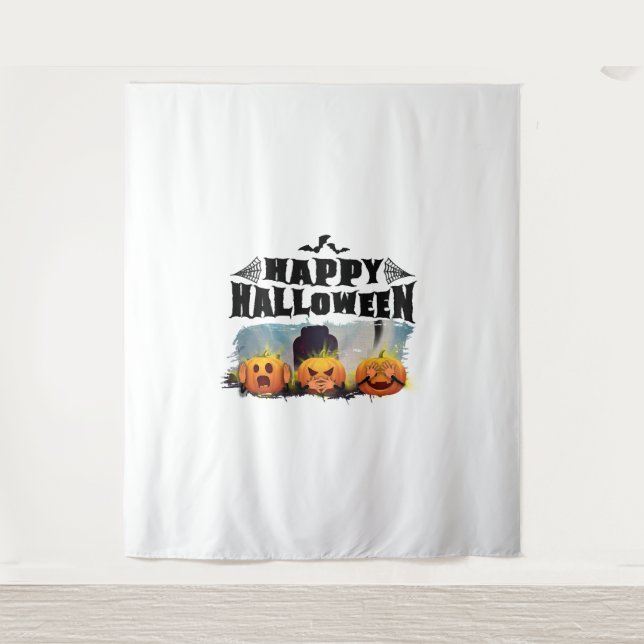 Happy Halloween Wandteppich (Vorderseite)