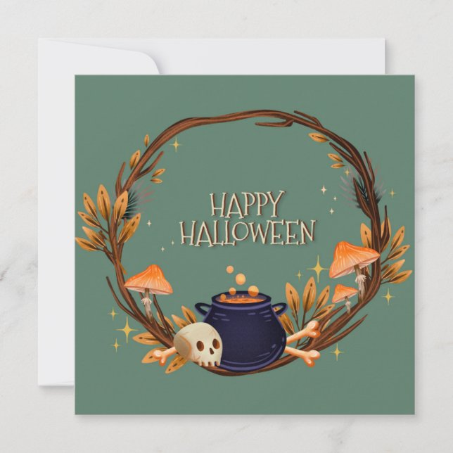 Happy Halloween Weihnachtskarte Feiertagskarte (Vorderseite)