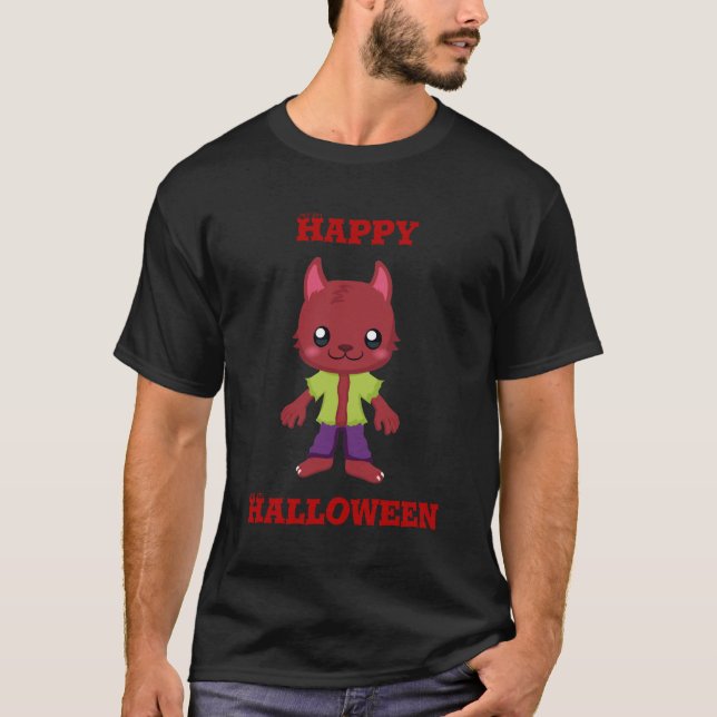 Happy Halloween Werewolf T-Shirt (Vorderseite)