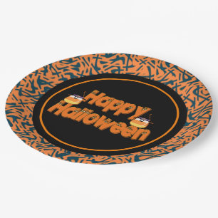 Happy Halloween Whimsical Text Paper Teller